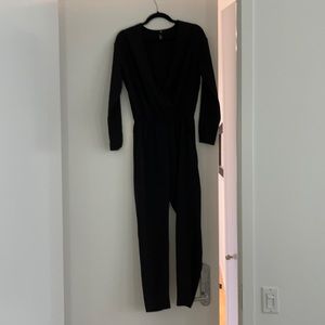 Black v neck jumpsuit